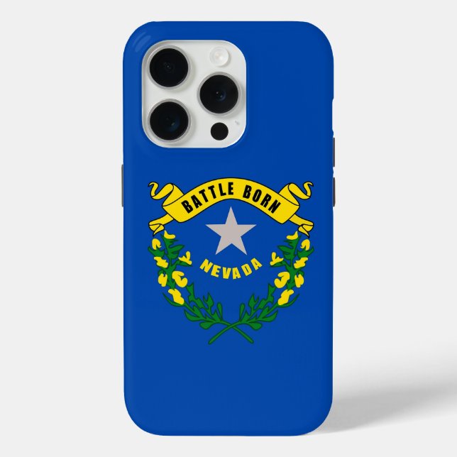 iPhone 15 Pro Case-Mate, Nevada flag Case-Mate iPhone Case (Back)