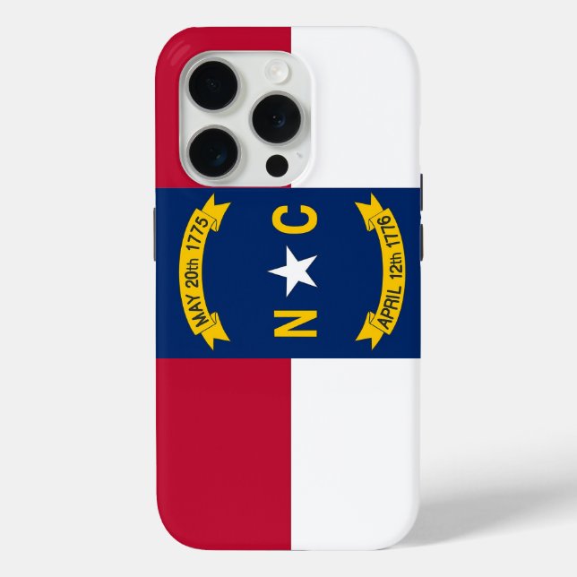 iPhone 15 Pro Case-Mate, North Carolina flag Case-Mate iPhone Case (Back)