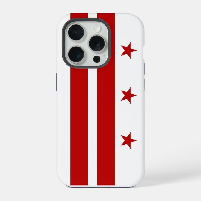 iPhone 15 Pro Case-Mate, Washington DC flag Case (Back)