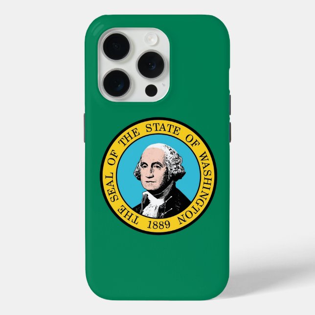 iPhone 15 Pro Case-Mate, Washington State flag Case-Mate iPhone Case (Back)