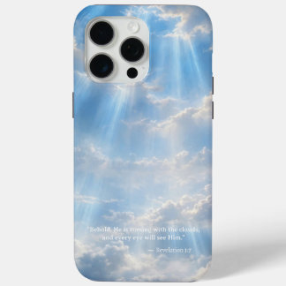 iPhone 15 Pro Max Case • Luminous Clouds Scripture
