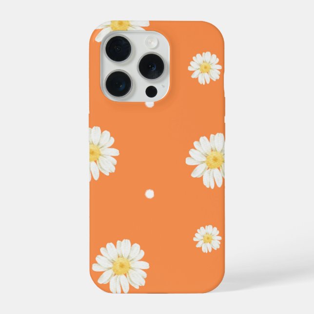 Iphone 15 Pro Phone Cover Orange Colour Case Desig (Back)