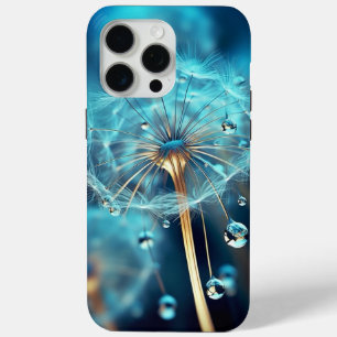 iPhone 15Pro Max case blue color stamen of flower 