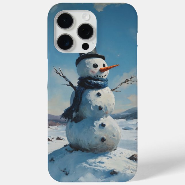 iphone 15pro max cover cute christmas trendy snow (Back)