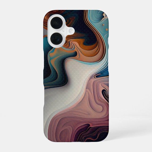 iPhone 16 Abstract Marble Design Case (Back)