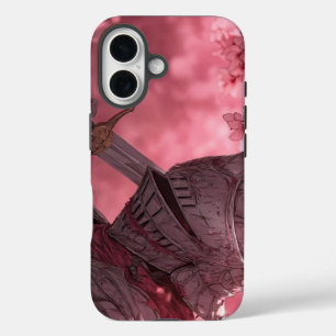 iPhone 16 Anime Knight Armour Dark Fantasy Blossom Case