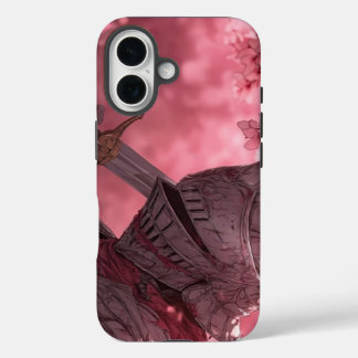 iPhone 16 Anime Knight Armour Dark Fantasy Blossom Case
