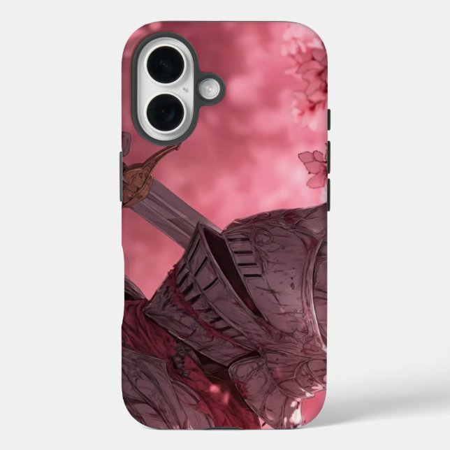 iPhone 16 Anime Knight Armour Dark Fantasy Blossom Case-Mate iPhone Case (Back)