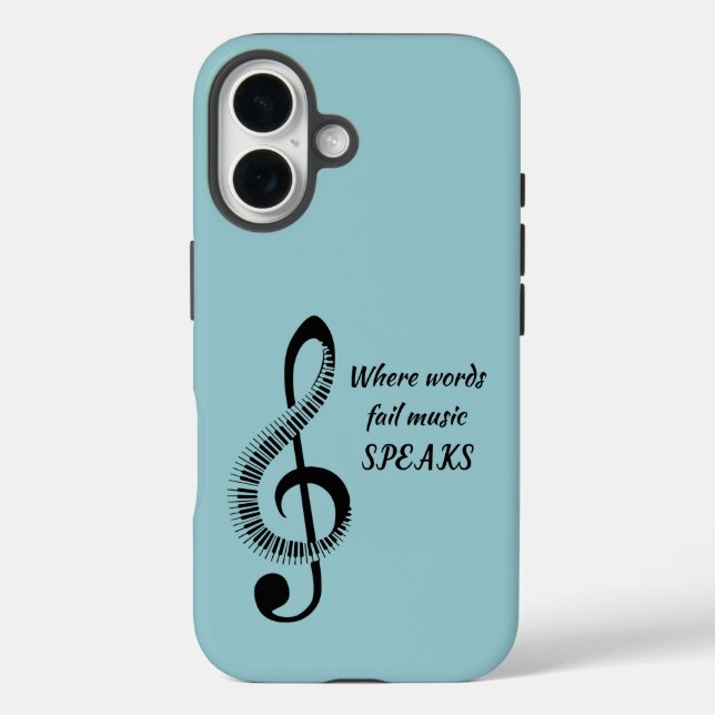 iPhone 16 Apple Case With Musical Note (Back)