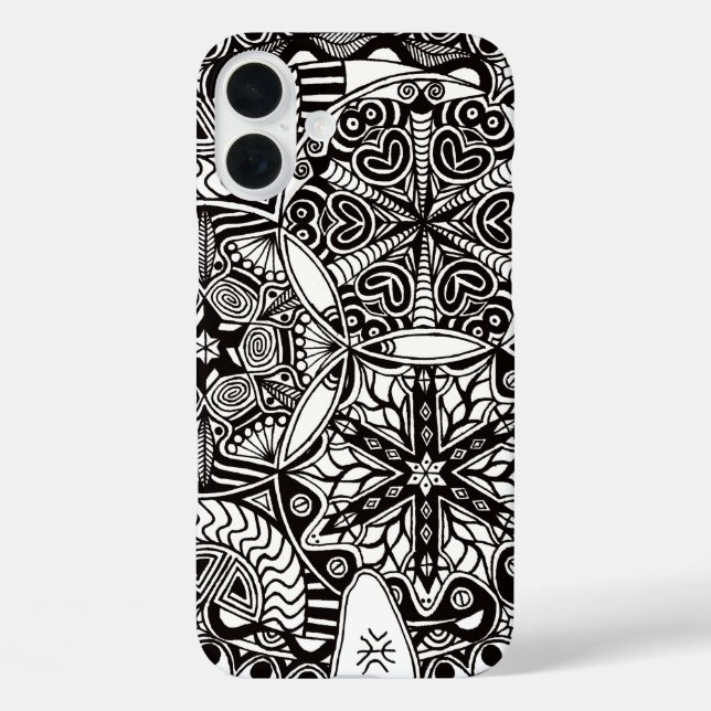 iPhone 16 Case "Golden Nebulae" (monochrome) (Back)
