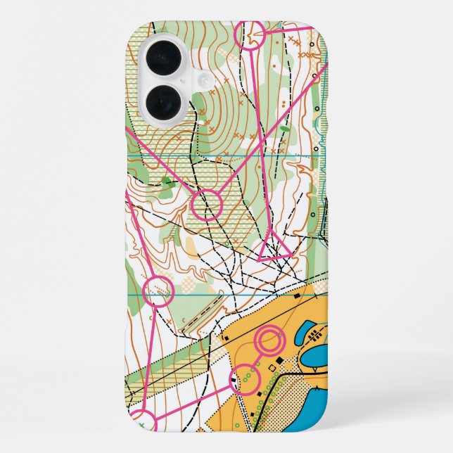 iPhone 16 case - Orienteering map (Back)