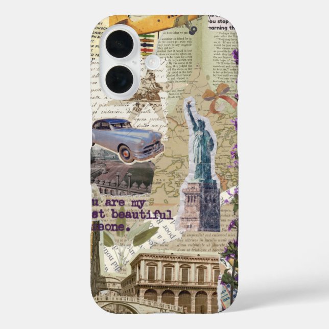 iPhone 16 Case Vintage European Aesthetic Collage  (Back)
