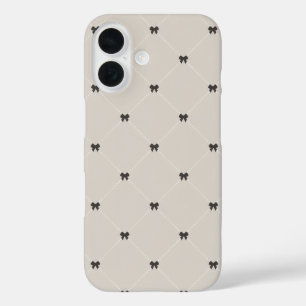 iPhone 16 Case with Criss-Cross Bow Design