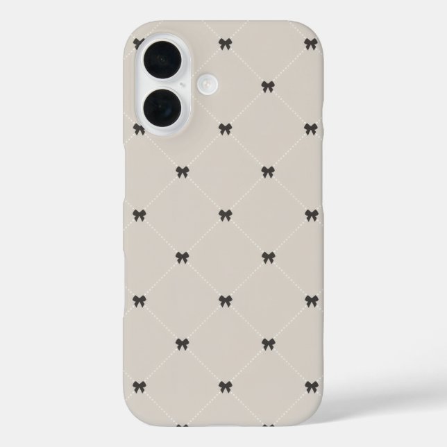 iPhone 16 Case with Criss-Cross Bow Design (Back)