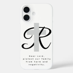 iPhone 16 case with relgious cross and prayer
