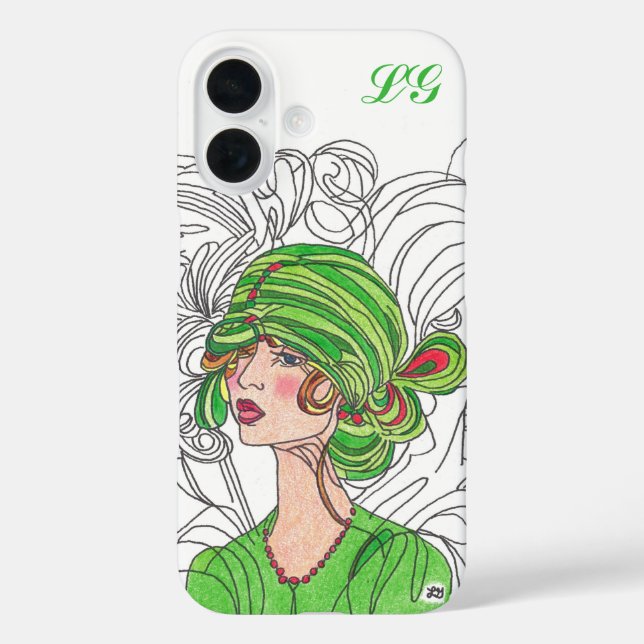 IPhone 16 Flapper Girl Phone Cover (Back)