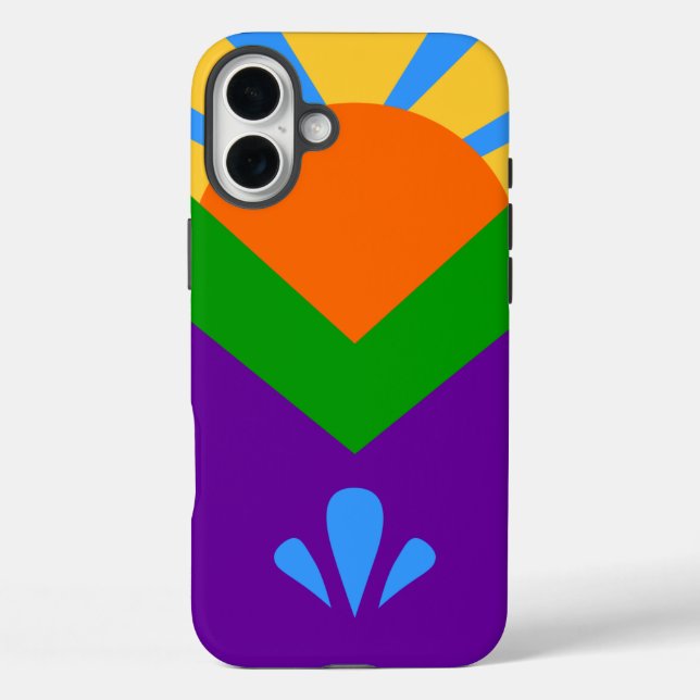 iPhone 16 Plus Case-Mate, Manitou Springs flag Case-Mate iPhone Case (Back)