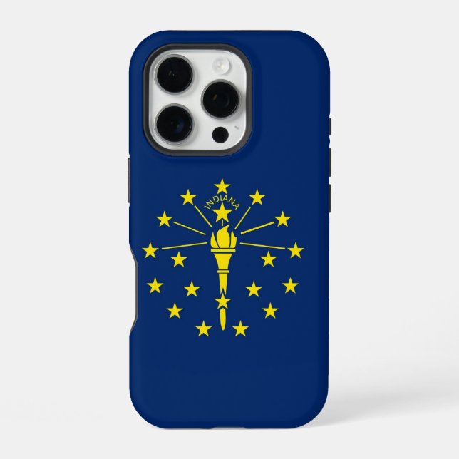 iPhone 16 Pro Case-Mate, Indiana flag Case (Back)