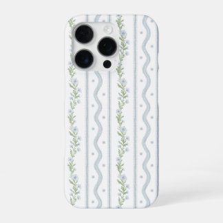 iPhone 16 Pro Case, Preppy Floral Stripe Case