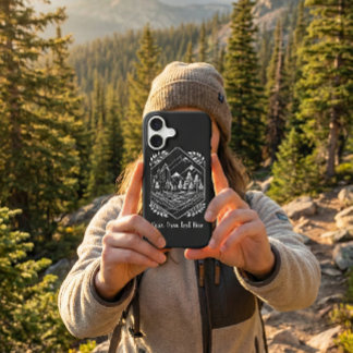 iPhone 17 Mountain Forest Case Editable Text