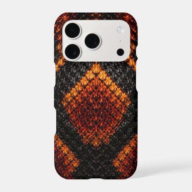 iPhone 17 Pro Case. Molten Ember Dragon Scales.  (Back)