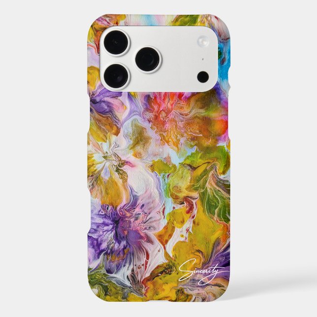 iPhone 17 Pro Max Slim Glossy Abstract Art Case (Back)