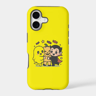 iPhone 17 Yellow Case – Cute Halloween Friends Des