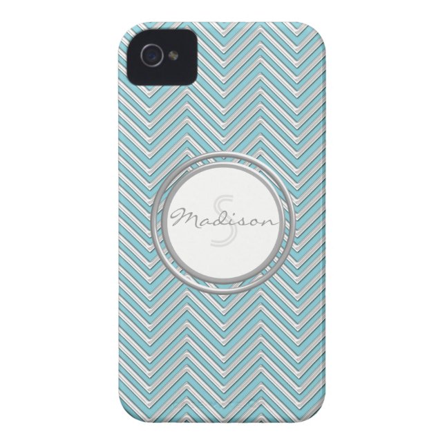 IPhone 4 - Chevron Pattern Modern Stripe Zig Zag Case-Mate iPhone Case (Back)