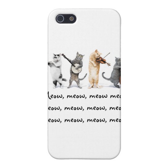 IPhone 4 G / Singing Cats / Meow, Meow , Meow Case For The iPhone 5