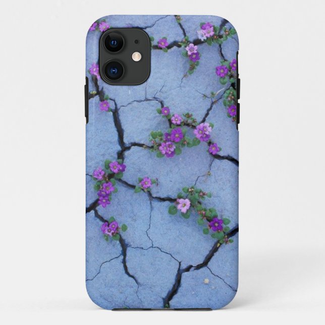 Iphone 5/5S case beautiful purple Flower caracks (Back)
