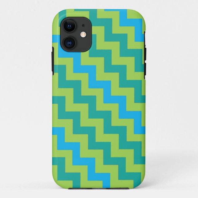 iPhone 5/5s Case: Blue Moons Diagonal Chevrons Case-Mate iPhone Case (Back)