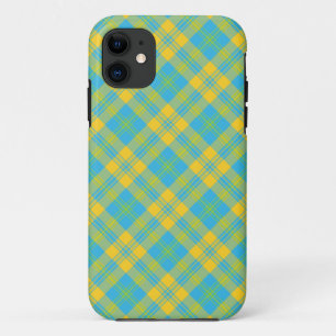 iPhone 5/5s Case: Blue Yellow Green: Plaid 11 Case