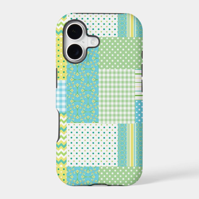 iPhone 5/5s Case-Mate Case Daffodil Faux-Patchwork (Back)