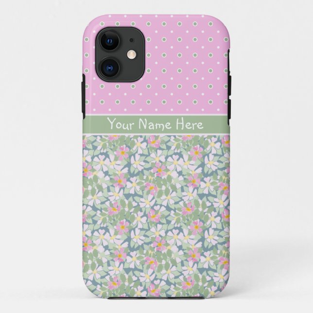 iPhone 5/5s Case-Mate Case Dogroses and Polka Dots (Back)
