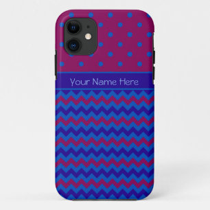 iPhone 5/5s Case: Personalise Purple Blue Chevrons 11 Case
