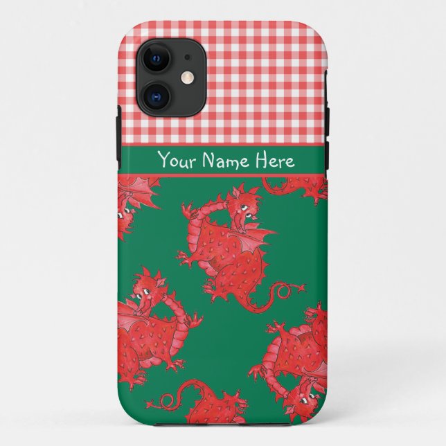 iPhone 5/5s Case to Personalize: Cute Red Dragon (Back)