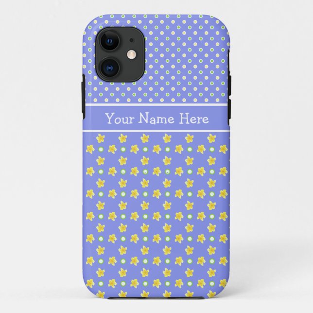 iPhone 5/5s Case to Personalize: Primroses, Polkas (Back)