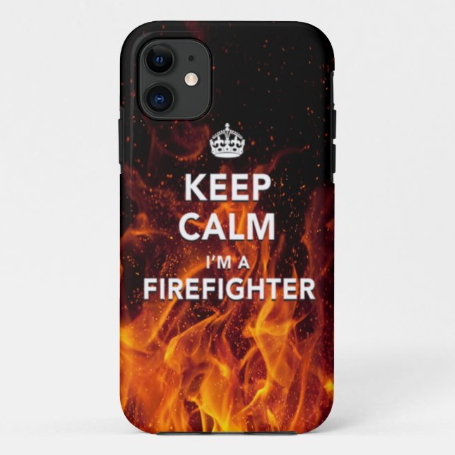 iPhone 5/5S "Keep Calm I'm a Firefighter" Case (Back)