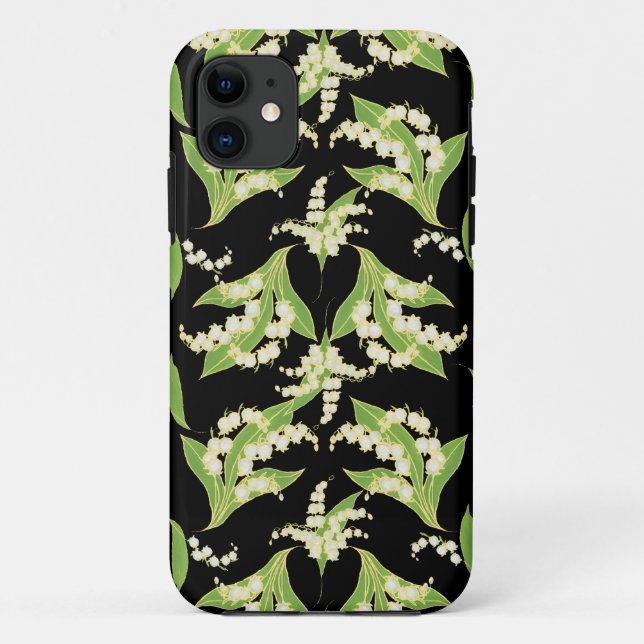 iPhone 5/5s Xtreme Case Lilies of the Valley Black (Back)