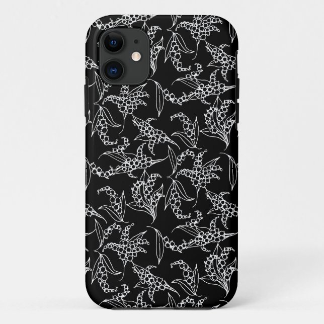 iPhone 5/5s Xtreme Case Lilies-of-the-Valley Black (Back)