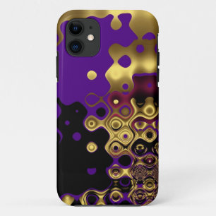iPhone 5 Abstract Purple Gold iPhone 11 Case