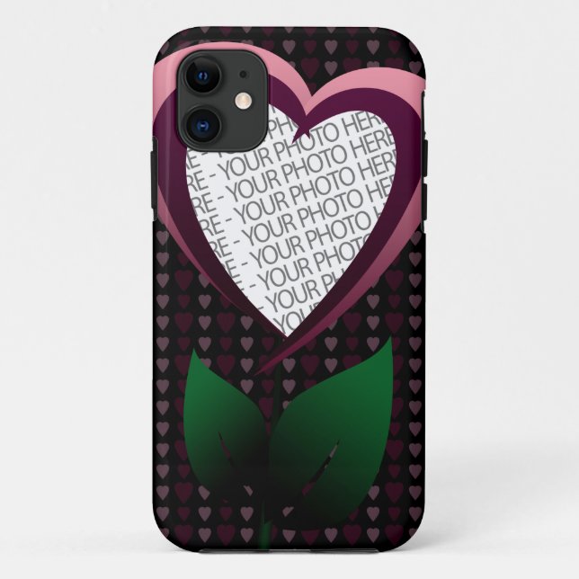 iPhone 5 Barely There Case Heart Flower Template (Back)