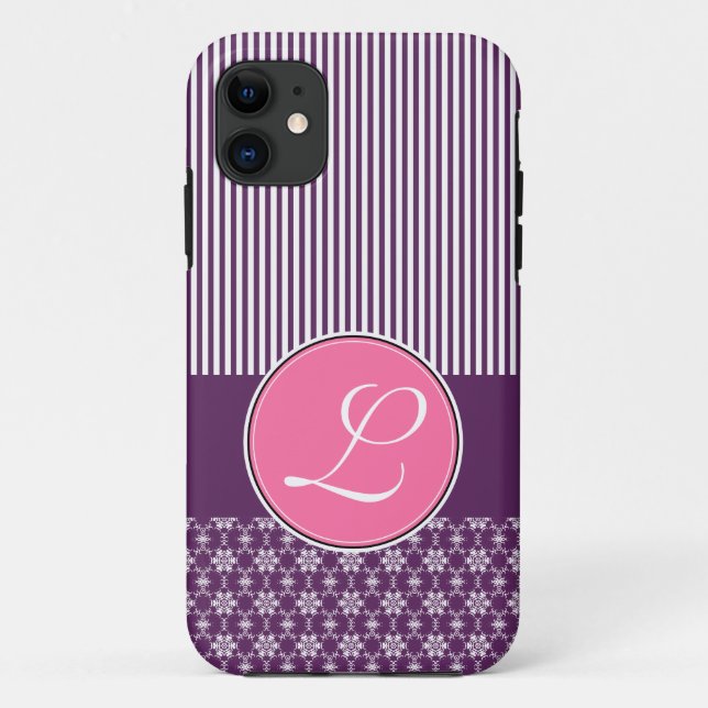 iPhone 5 Barely There Case Template Purple Pattern (Back)