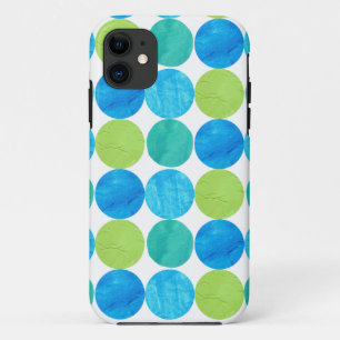 iPhone 5 Case, Blue Moons Pattern iPhone 11 Case