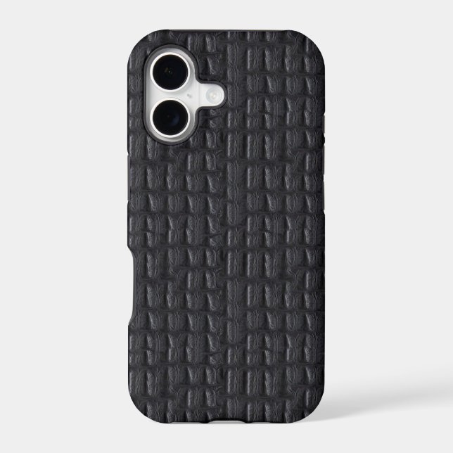 iPhone 5 Case Grey Grey Leather Look (Back)