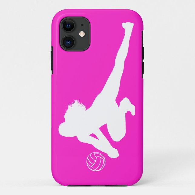 iPhone 5 Case-Mate Dig Silhouette White on Pink Case (Back)