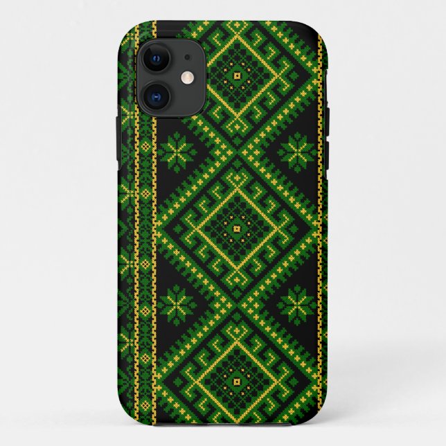 iPhone 5 Case Ukrainian Cross Stitch Print (Back)