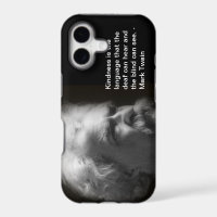 iPhone 5 case with Mark Twain image and quote