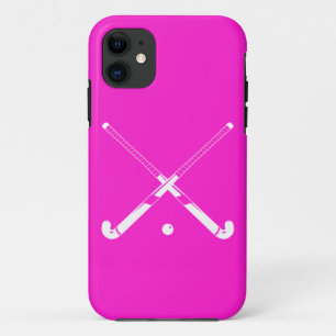 iPhone 5 Field Hockey Silhouette Pink iPhone 11 Case
