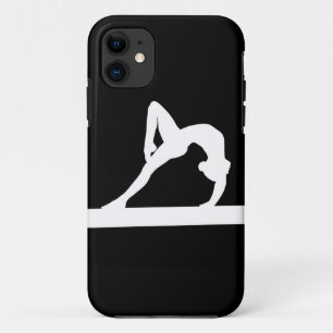 iPhone 5 Gymnast Silhouette White on Black 11 Case